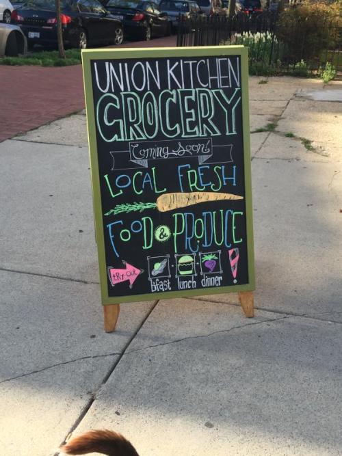 Union Kitchen Grocery aw this this morning at F & 3rd NE in former Marvin's Market location