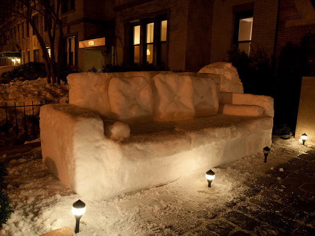snow couch