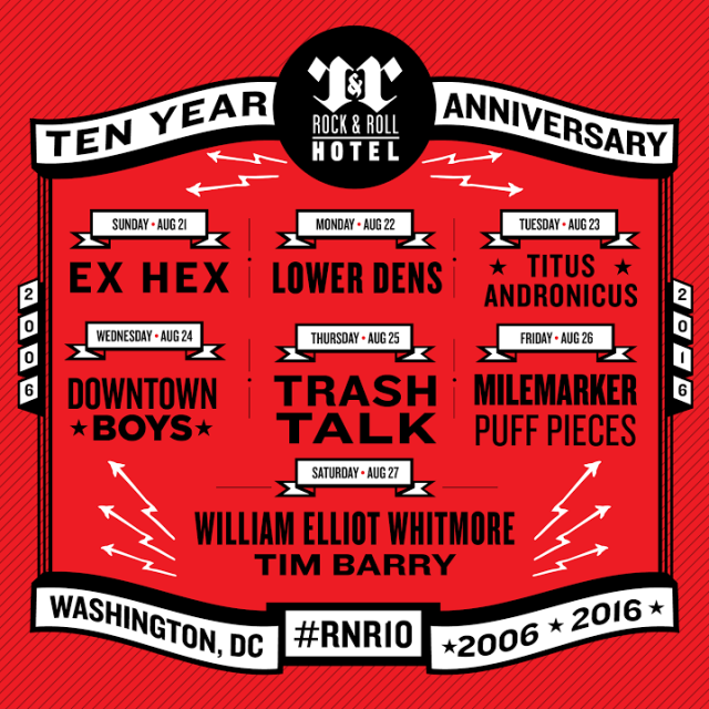 Tickets for Rock & Roll Hotel’s Ten Year Anniversary Concerts on Sale