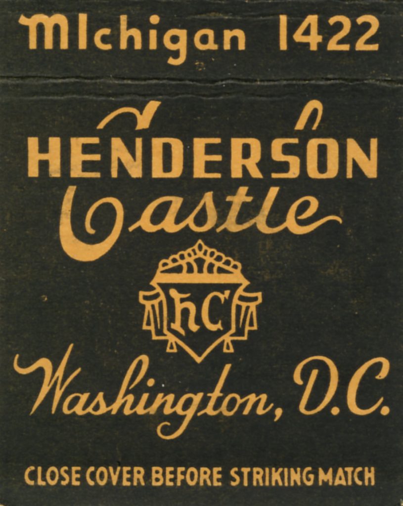 Henderson Castle Matchcover front