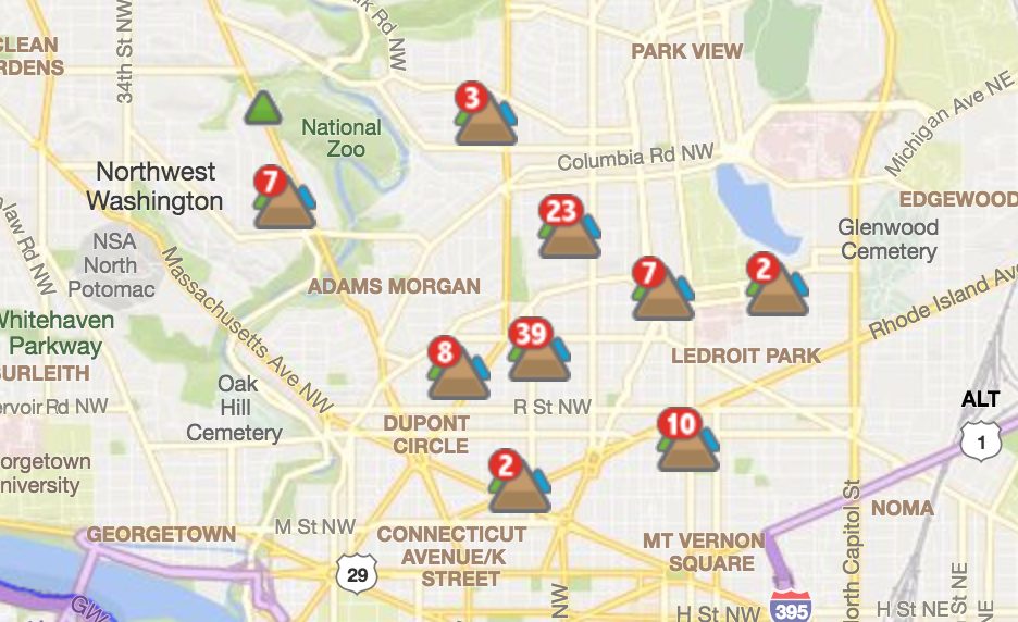 Popville Reports Of Power Outages All Over Parts Of Nw D C