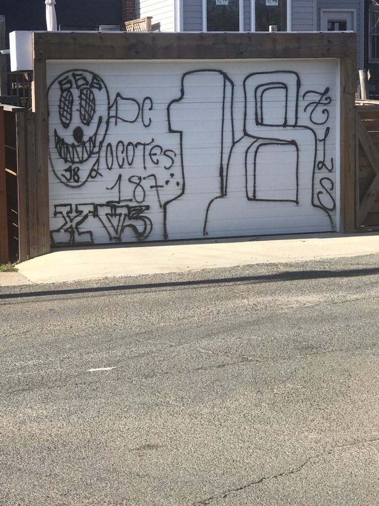 Gang graffiti?" | PoPville