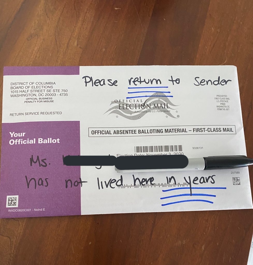 Any idea what to do with absentee ballots sent to your address for